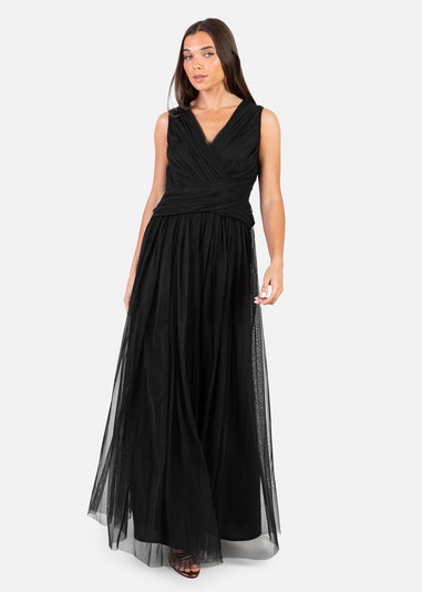 Anaya With Love Recycled Black Sleeveless V Neck Maxi Dress
