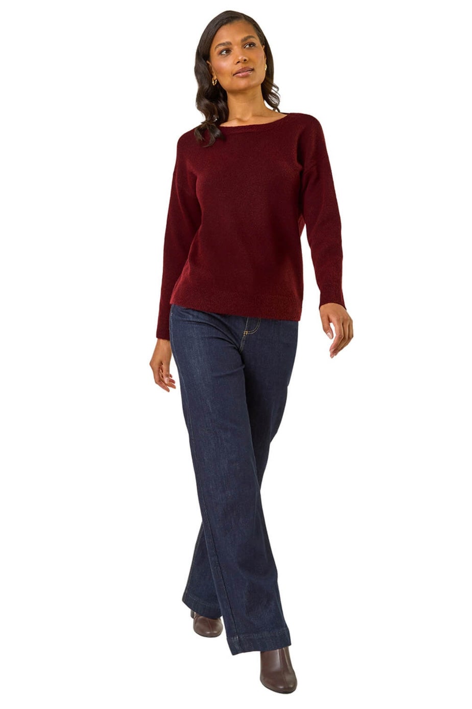 Roman Red Ribbon Bow Tie Back Jumper