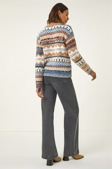 Roman Biscuit Jacquard Soft Knit Jumper