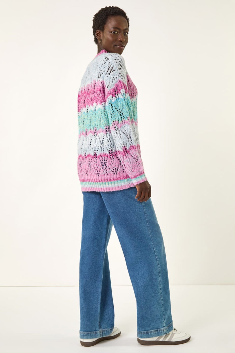Roman Pink Ombre Stripe Knit Jumper