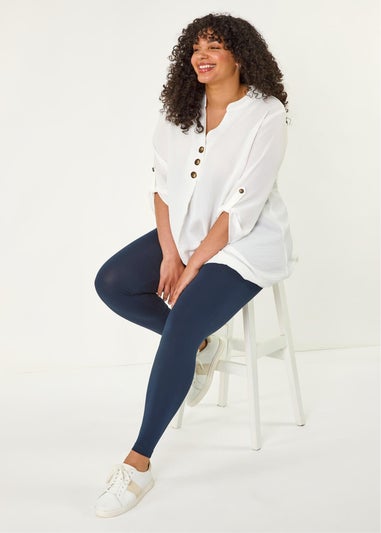 Roman Navy Curve Full Length Leggings