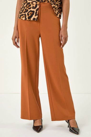 Roman Rust Wide Leg Stretch Trousers