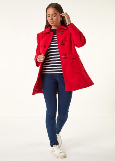 Roman Red Petite Patch Pocket Duffle Coat