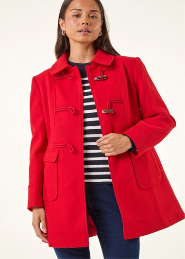 Roman Red Petite Patch Pocket Duffle Coat