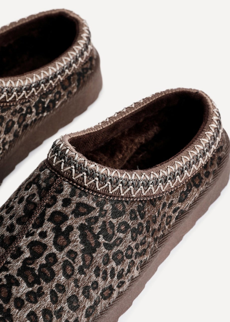 Linzi Tammy Leopard Print Slipper