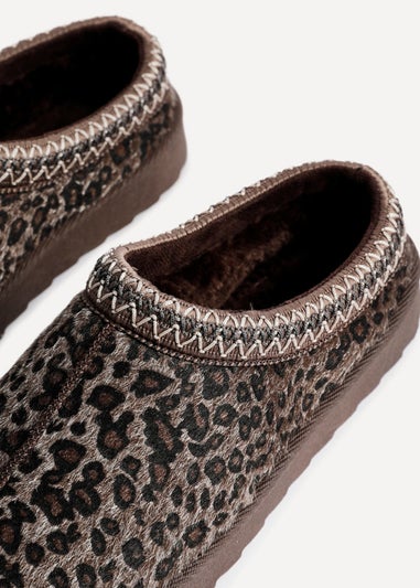 Linzi Tammy Leopard Print Slipper