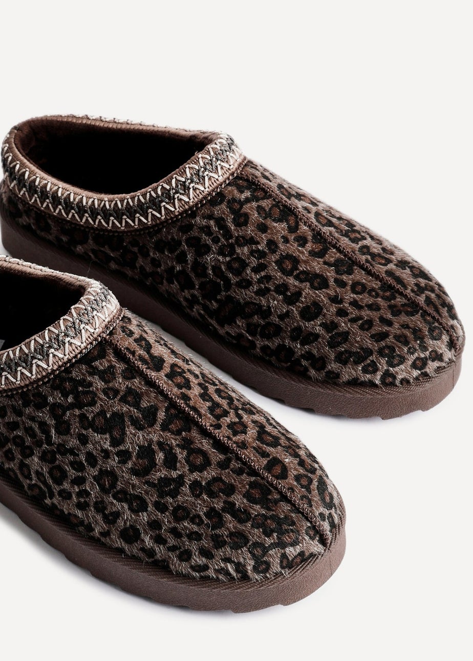 Linzi Tammy Leopard Print Slipper