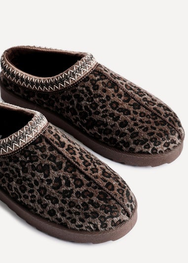 Linzi Tammy Leopard Print Slipper