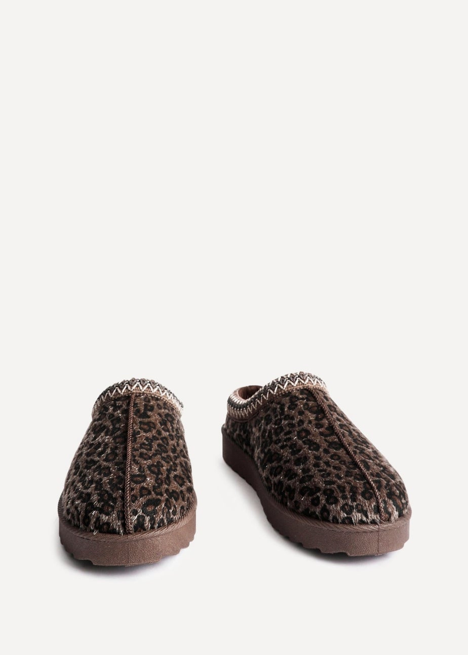 Linzi Tammy Leopard Print Slipper