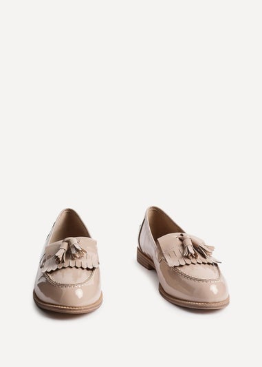 Linzi Rosemary Mocha Faux Leather Classic Slip On Loafer