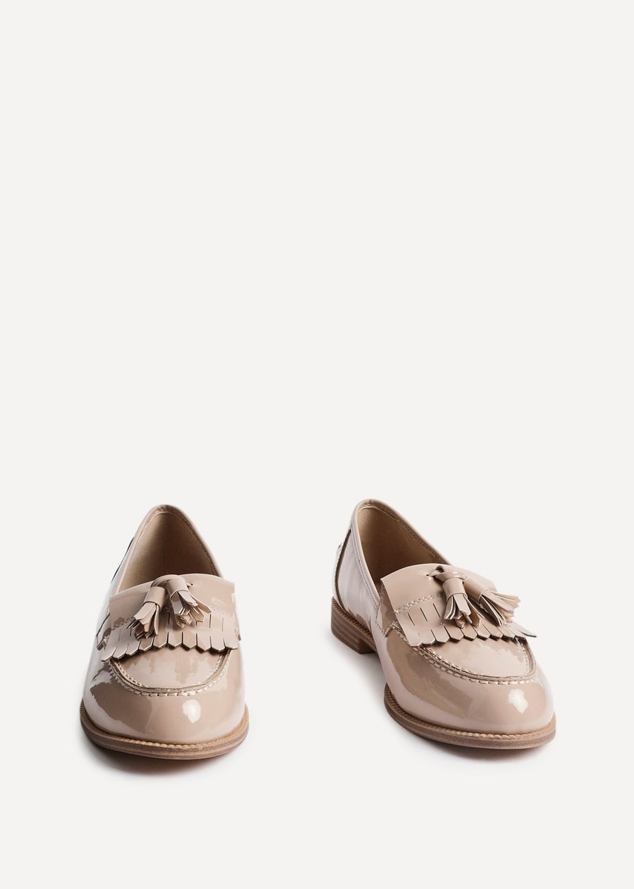 Linzi Rosemary Mocha Faux Leather Classic Slip On Loafer