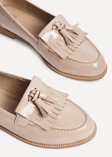 Linzi Rosemary Mocha Faux Leather Classic Slip On Loafer