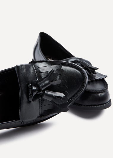 Linzi Rosemary Black Nappa Classic Slip On Loafer