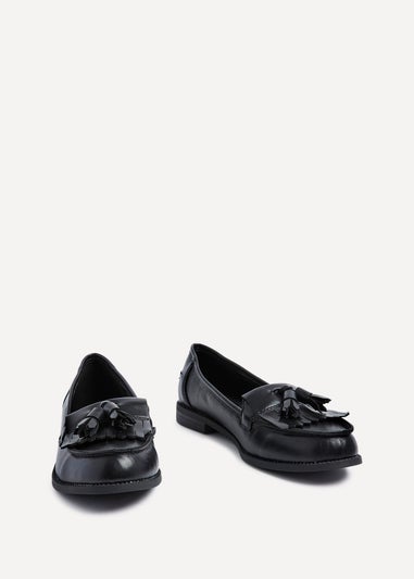 Linzi Rosemary Black Nappa Classic Slip On Loafer