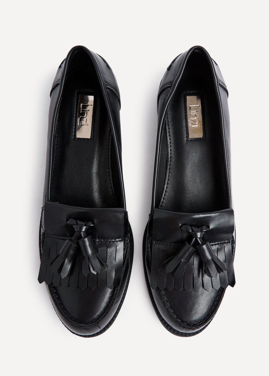 Linzi Rosemary Black Nappa Classic Slip On Loafer