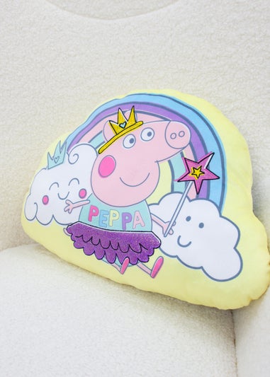 Peppa Pig Yellow Wand Shaped Cushion