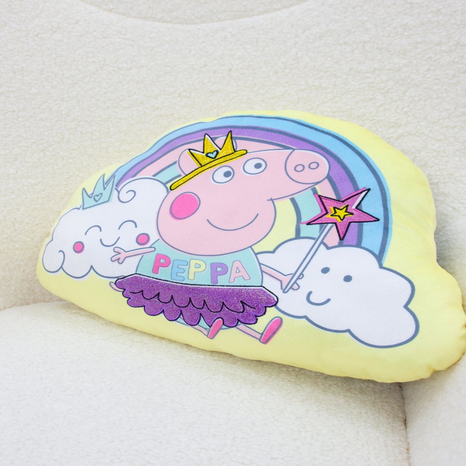 Peppa Pig Yellow Wand Shaped Cushion