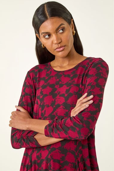 Roman Red Printed Tunic Top