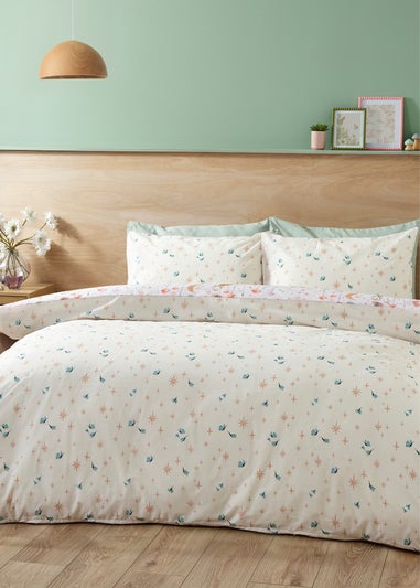 Catherine Lansfield Enchanted Twilight Animals Reversible Duvet Cover Set Lilac