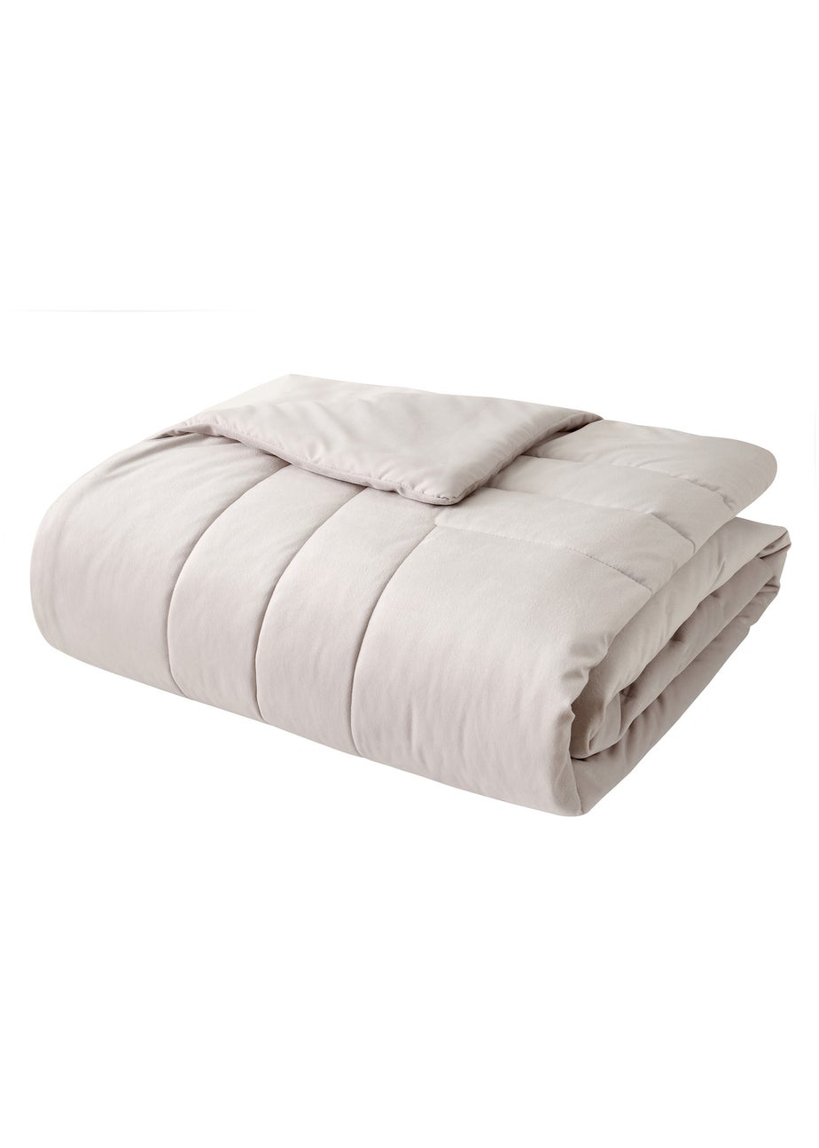 Bridgerton By Catherine Lansfield Regal Soft Velvet Quilted Bedspread Cream