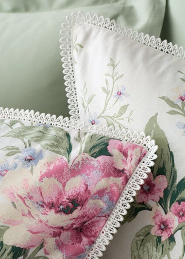 Bridgerton By Catherine Lansfield Penelope Floral Reversible Duvet Cover Set Cream