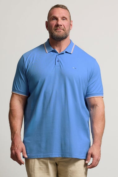 BadRhino Light Blue Tipped Polo Shirt