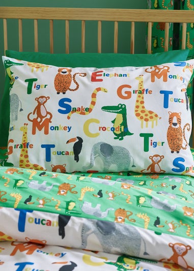 Catherine Lansfield Animal Magic Reversible Duvet Cover Set Natural