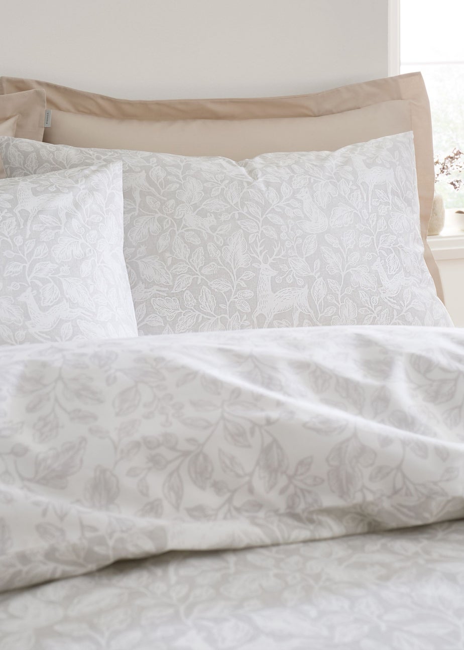 Bianca Fine Linens Natural Woodland Cotton Reversible Duvet Cover Set