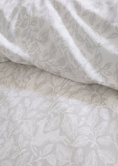 Bianca Fine Linens Natural Woodland Cotton Reversible Duvet Cover Set