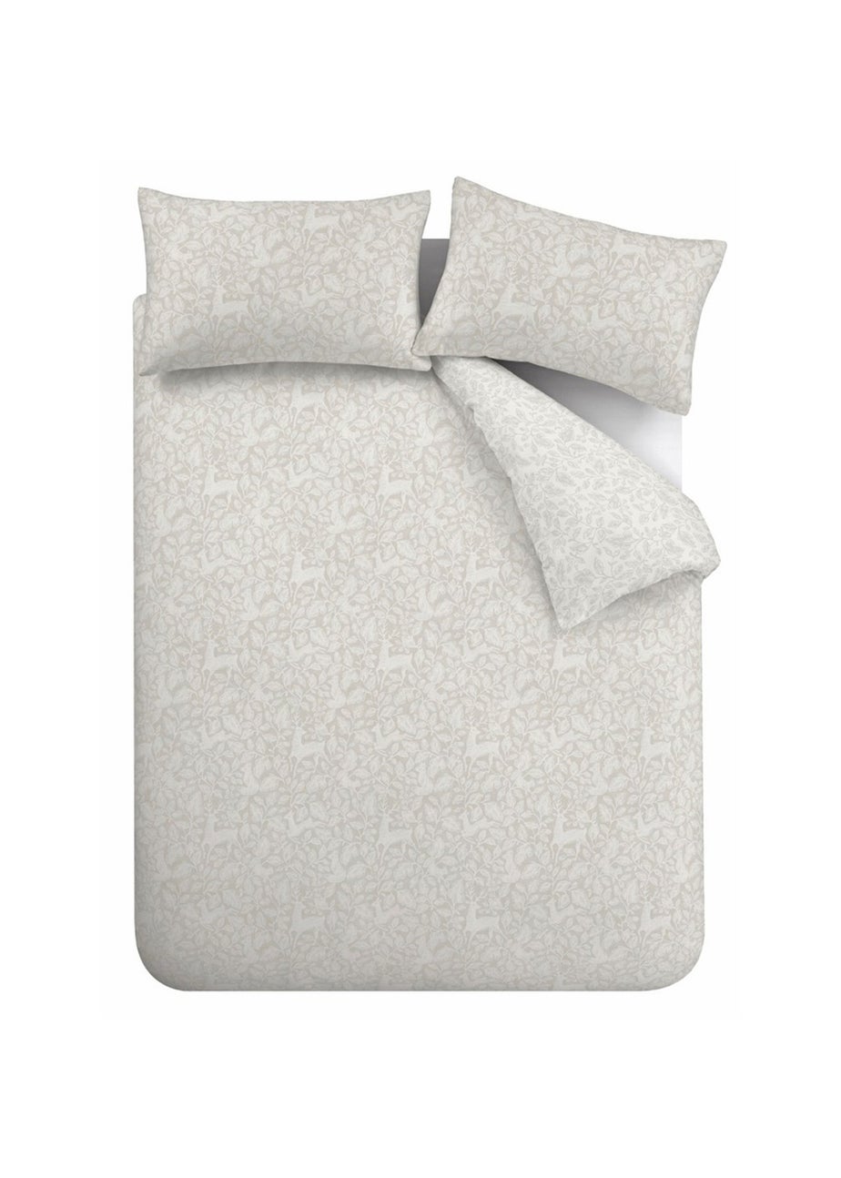 Bianca Fine Linens Natural Woodland Cotton Reversible Duvet Cover Set