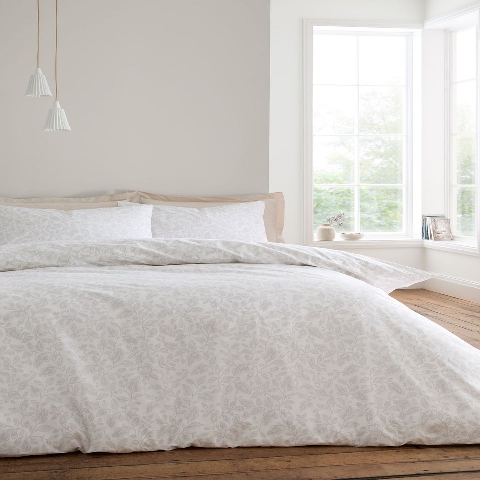 Bianca Fine Linens Natural Woodland Cotton Reversible Duvet Cover Set