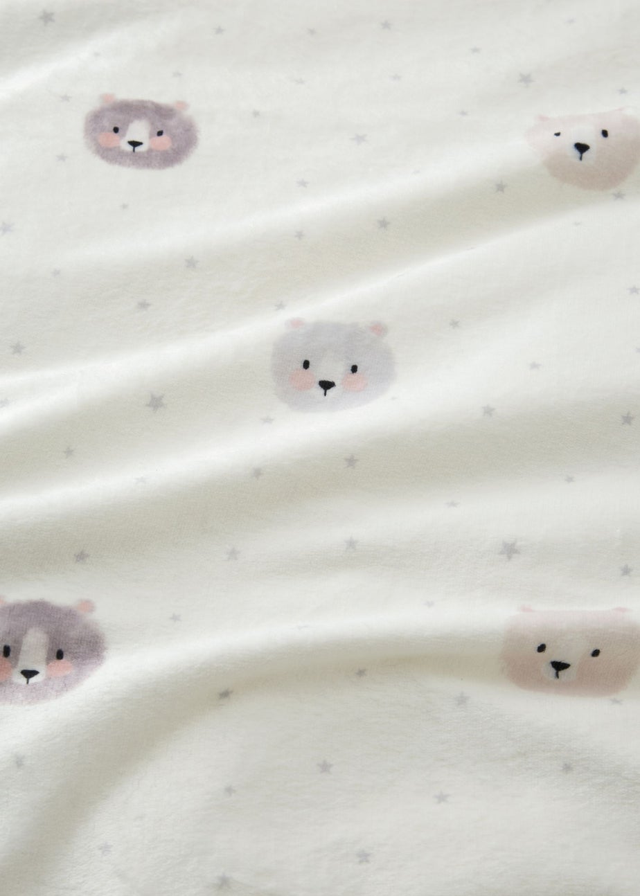 Catherine Lansfield Cosy Bear So Soft Duvet Cover Set Natural