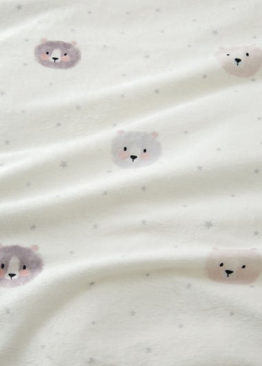 Catherine Lansfield Cosy Bear So Soft Duvet Cover Set Natural