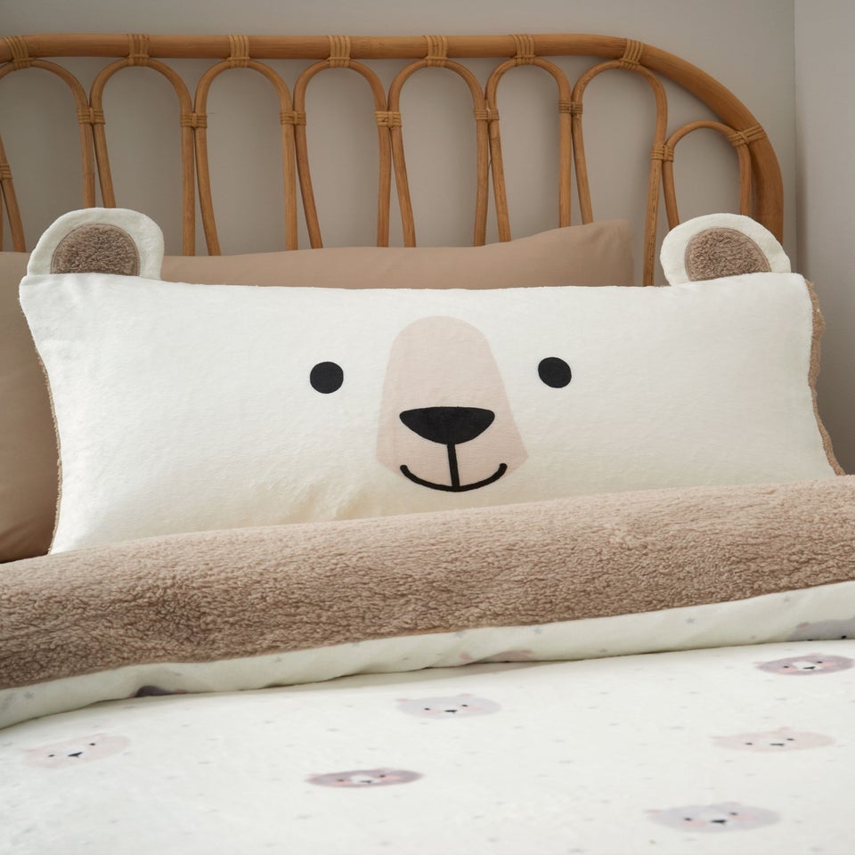 Catherine Lansfield Cosy Bear So Soft Duvet Cover Set Natural