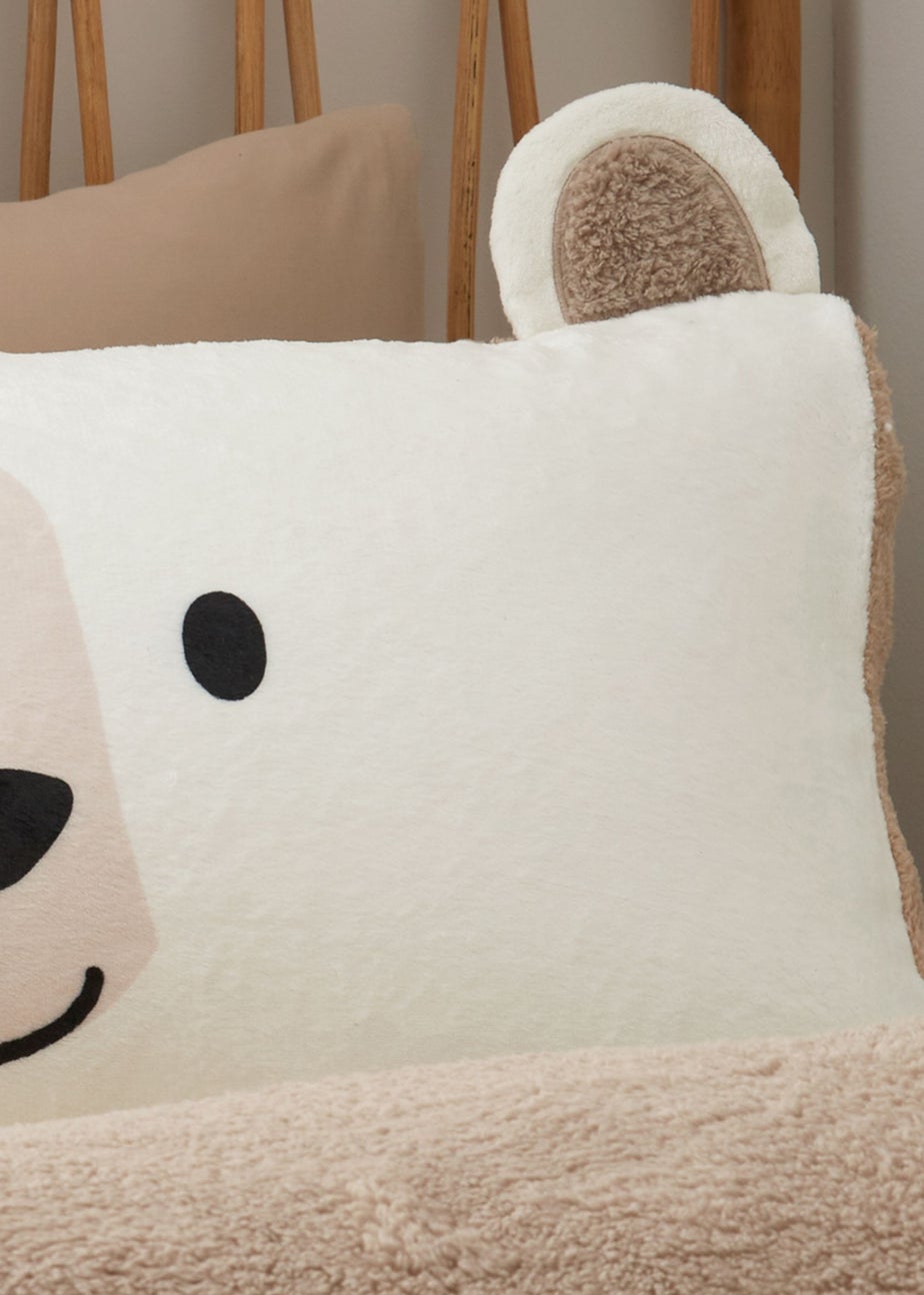 Catherine Lansfield Cosy Bear So Soft Duvet Cover Set Natural