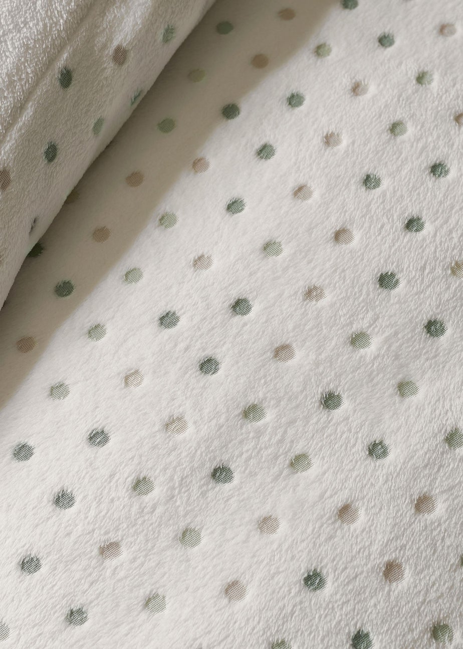 Catherine Lansfield Cosy Spot Fleece Duvet Cover Set Cream