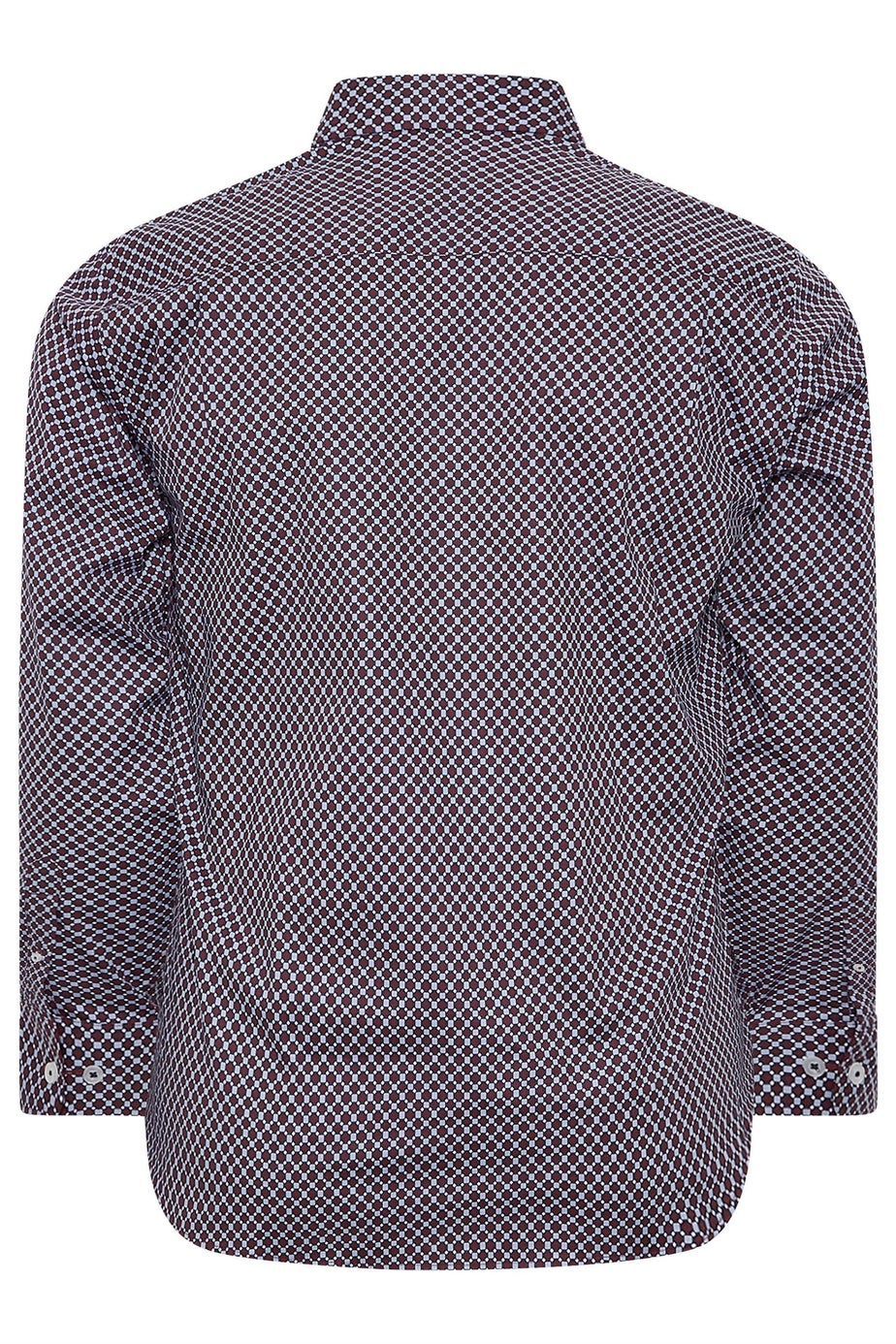 BadRhino Tailoring Navy Blue & Red Geometric Print Formal Shirt