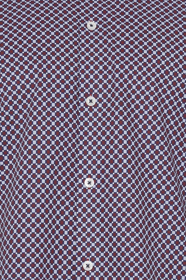 BadRhino Tailoring Navy Blue & Red Geometric Print Formal Shirt