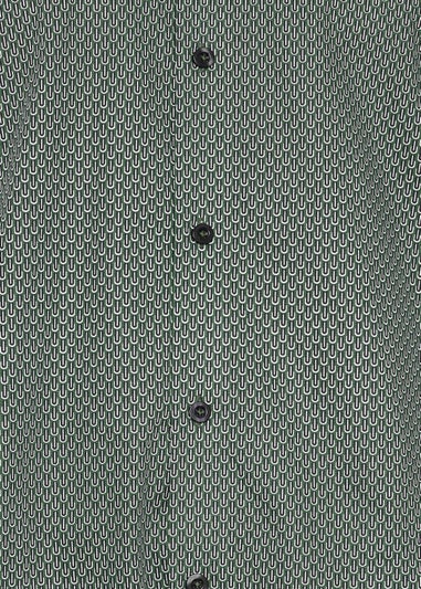 BadRhino Tailoring Green Geometric Print Formal Shirt