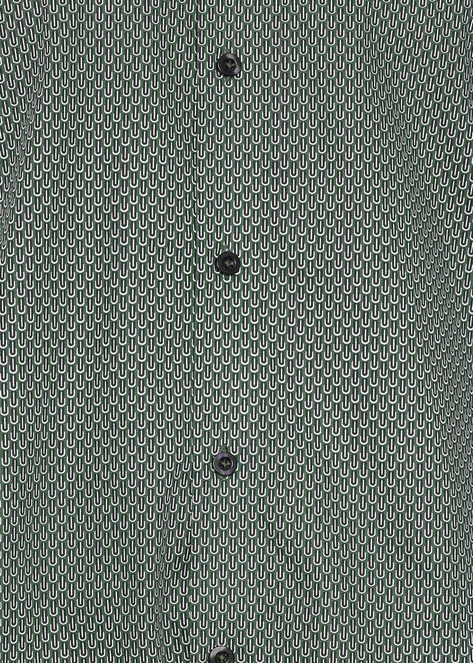 BadRhino Tailoring Green Geometric Print Formal Shirt