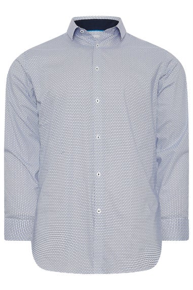 BadRhino Tailoring Blue Abstract Print Formal Shirt