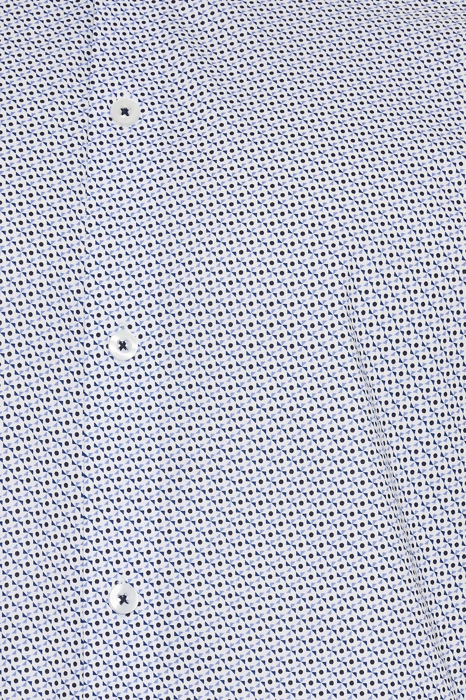 BadRhino Tailoring Blue Abstract Print Formal Shirt