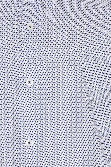 BadRhino Tailoring Blue Abstract Print Formal Shirt