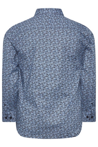 BadRhino Tailoring Blue Paisley Print Formal Shirt
