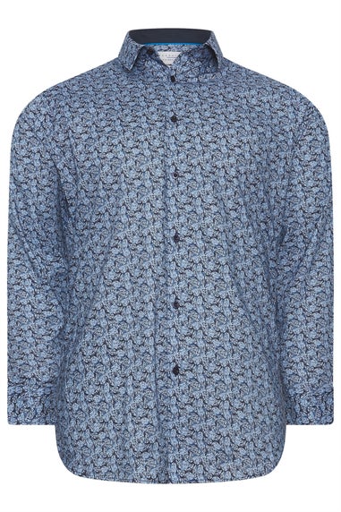 BadRhino Tailoring Blue Paisley Print Formal Shirt
