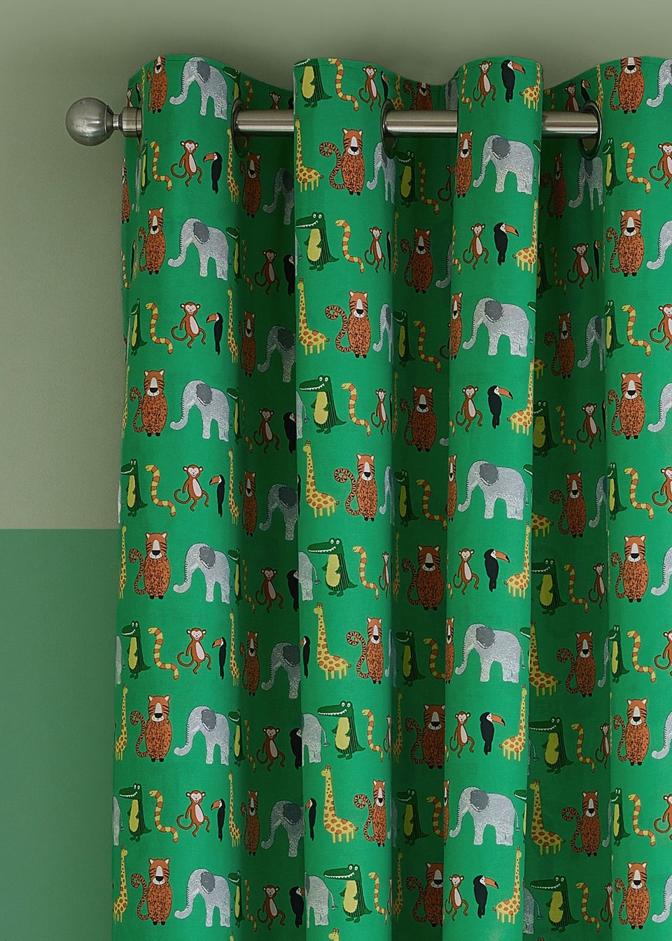 Catherine Lansfield Animal Magic Fully Reversible Eyelet Curtains Natural