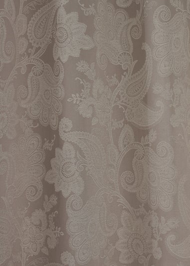 Catherine Lansfield Opulent Jacquard Lined Eyelet Curtains Champagne Gold