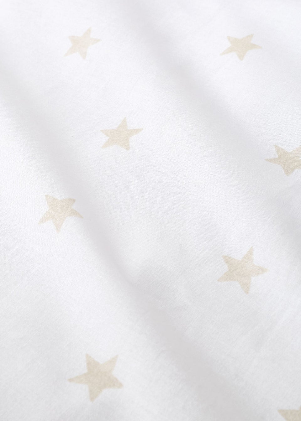Bianca Fine Linens Mini Star & Stripes Cotton Fitted Sheet Natural