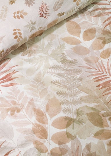 Catherine Lansfield Autumn Leaves So Soft Reversible Duvet Cover Set Natural