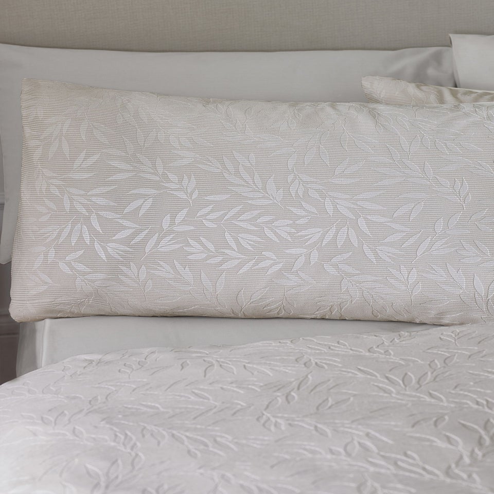 Catherine Lansfield Corded Leaves Duvet Cover Set Champagne Gold
